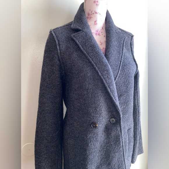 J.Crew Daphne topcoat Italian Boiled Wool Charcoal Gray NWOT (Read Description) - Picture 4 of 13